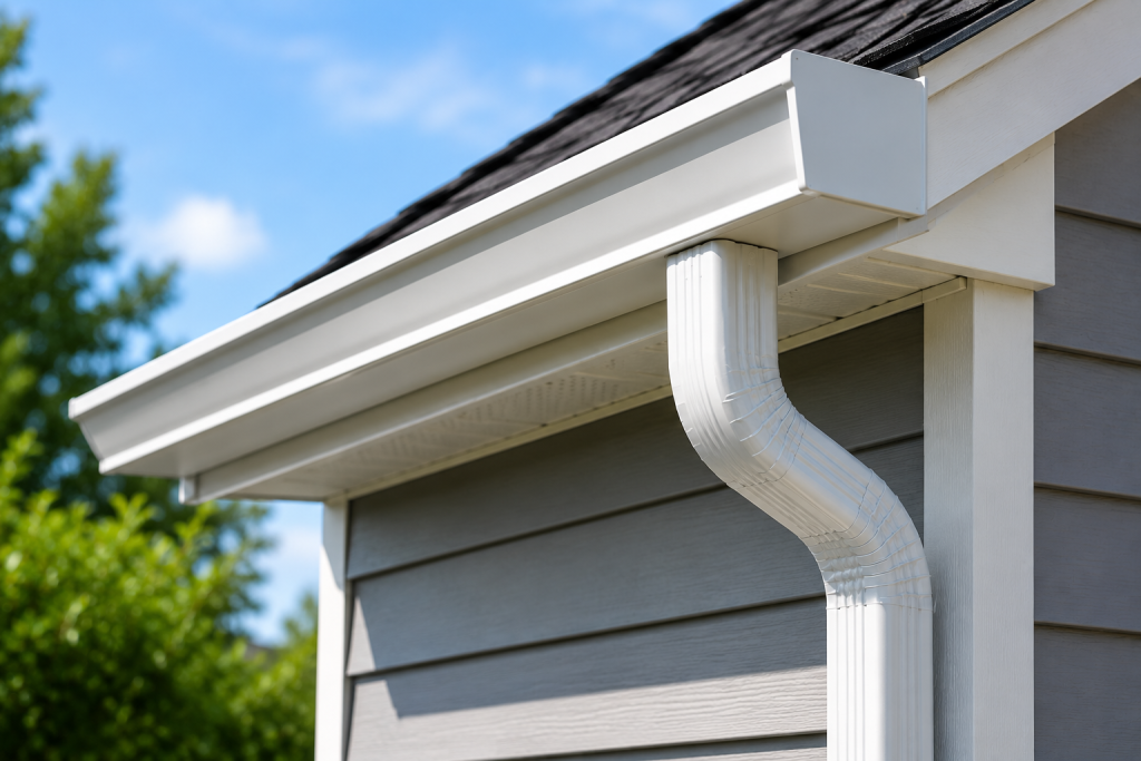 Smart Gutter Replacement Upgrade installed on a modern home to improve rainwater drainage and prevent water damage.