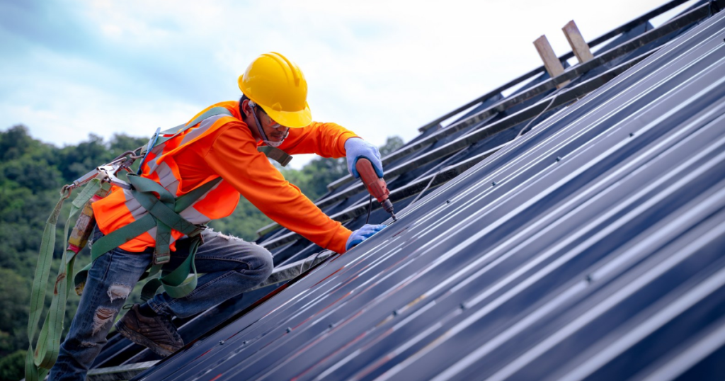Metal roofing on a modern New Zealand home