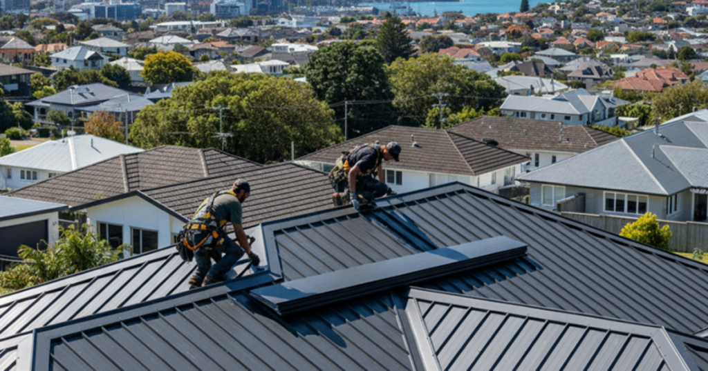 Roof replacement on a New Zealand home